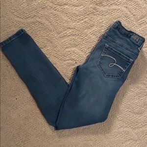justice dark wash denim jean leggings